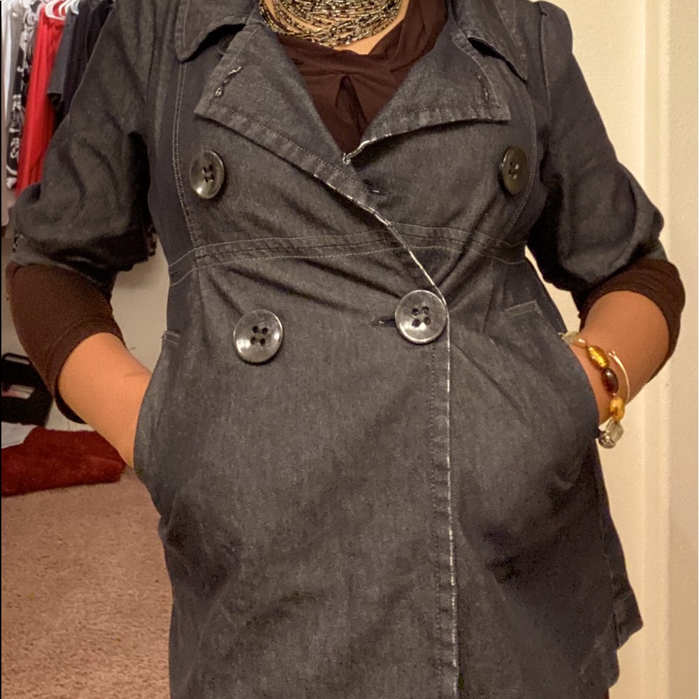 Denim Double Breasted Jacket